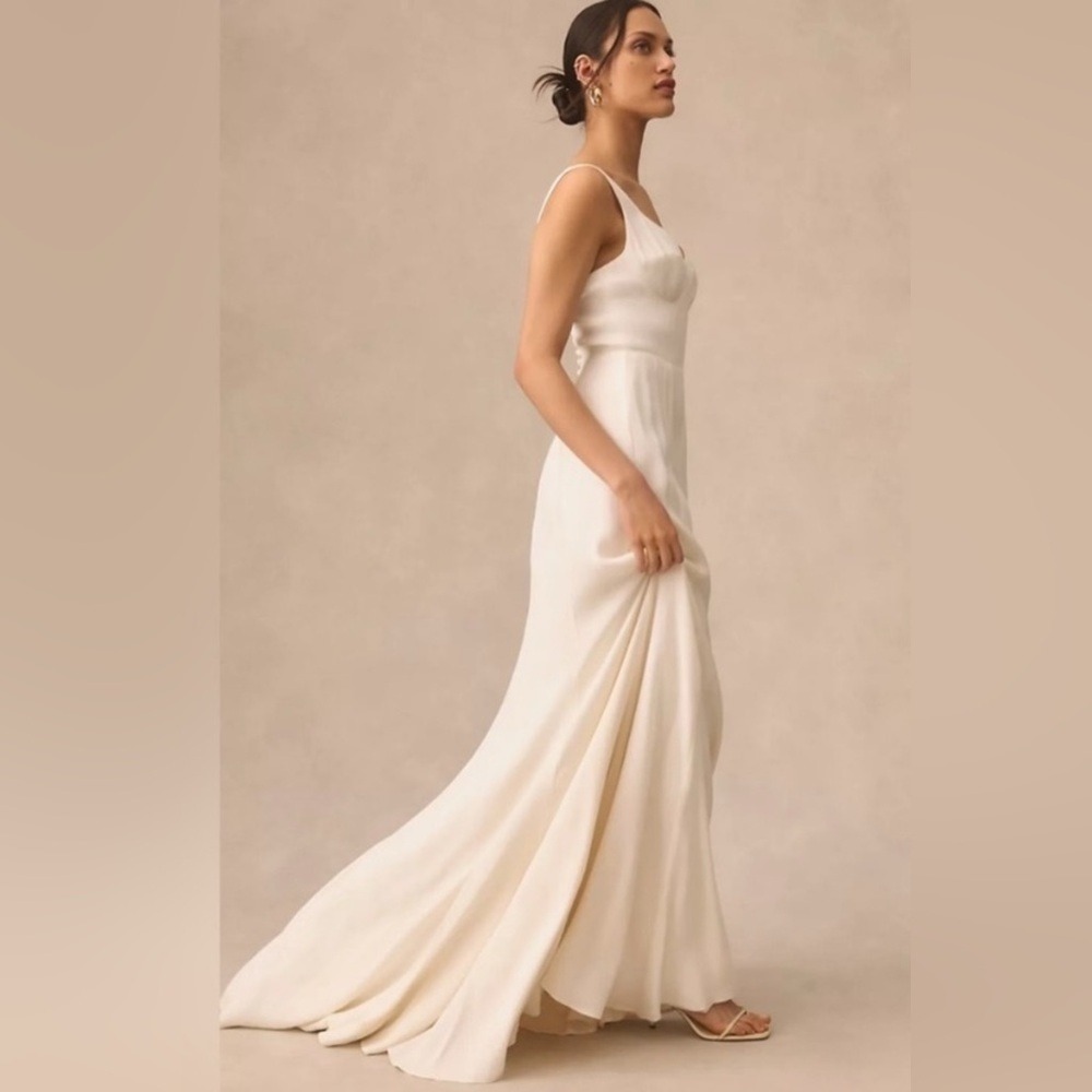 Reformation Lecce Dress Maxi Gown Wedding Dress Cream Size 0 -#0035